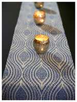 Tasseled Table Runner - Blue