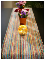 Tasseled Table Runner - Shimmering Grey