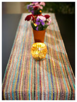 Tasseled Table Runner - Shimmering Grey