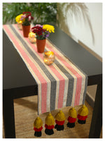 Tasseled Table Runner - Red Mustard