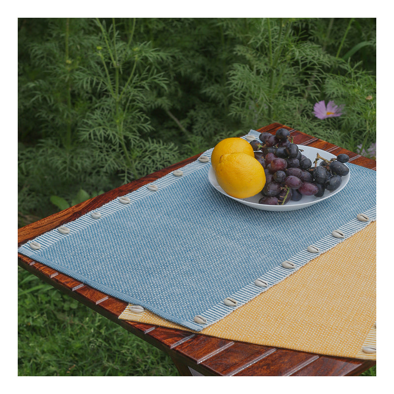 SEA SHELL Table Mats - BLUE - Set of 6