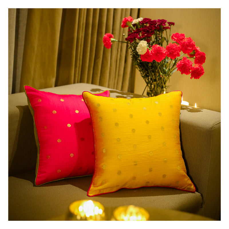 Diya Celebration Cushion - Pink