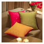 Diya Celebration Cushion - Light Green