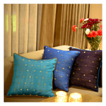 Diya Celebration Cushion - Blue