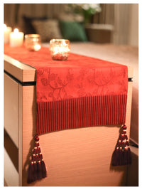 Enchanted Flora Table Runner - Rust