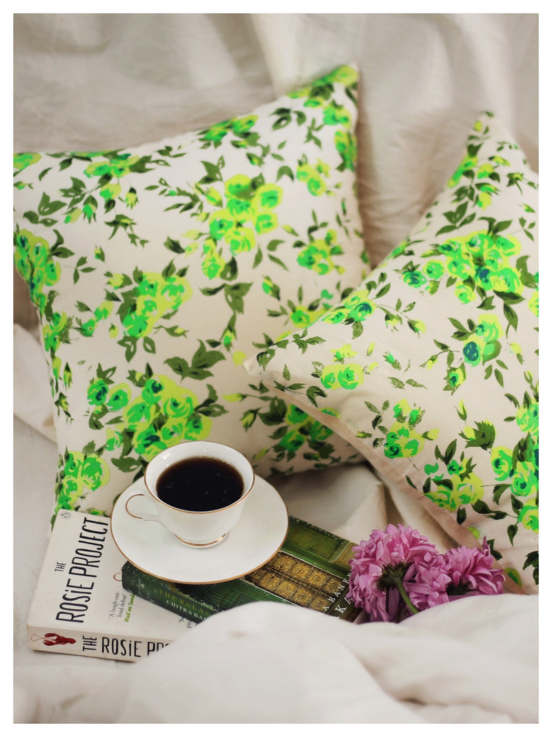 Wildflower Green Cushion - Set of 2