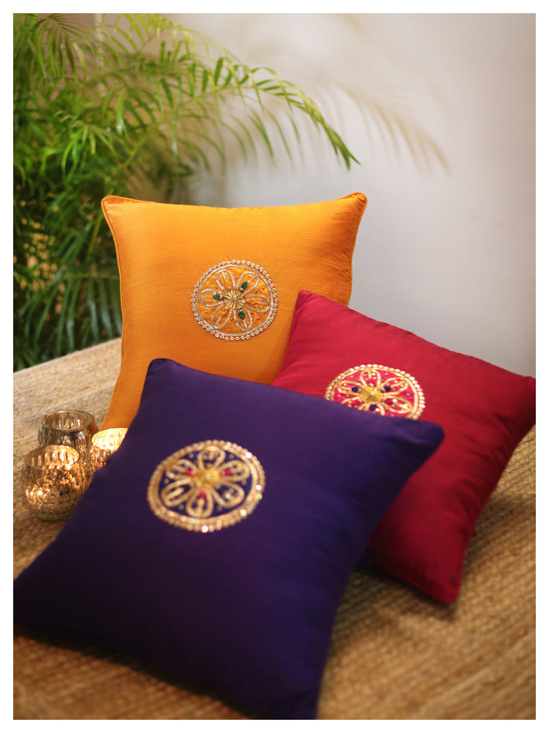 Vibrant Gota Cushions - Set of 3