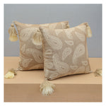 Paisley Jacquard  - Beige - Set of 2