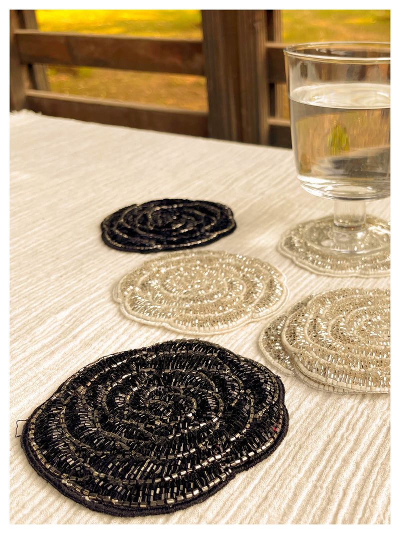 Rosette Coasters - Black