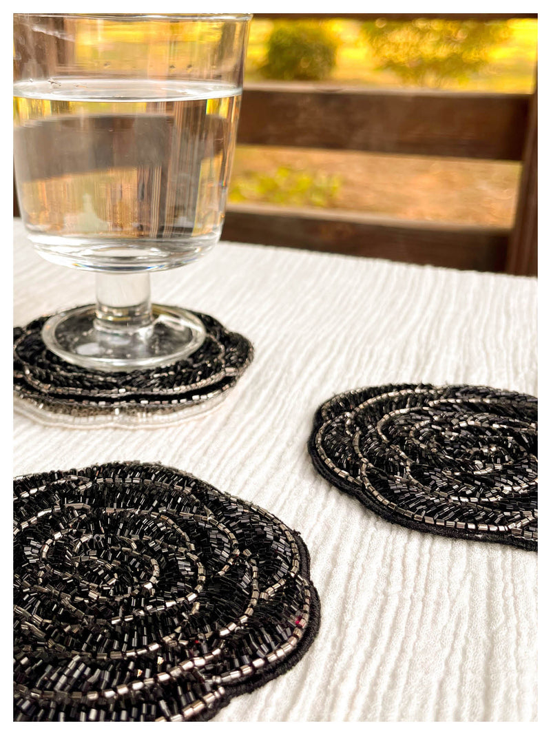 Rosette Coasters - Black