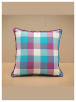 Medium Checkered Autumn Cushion - Violet Bloom - Set of 2