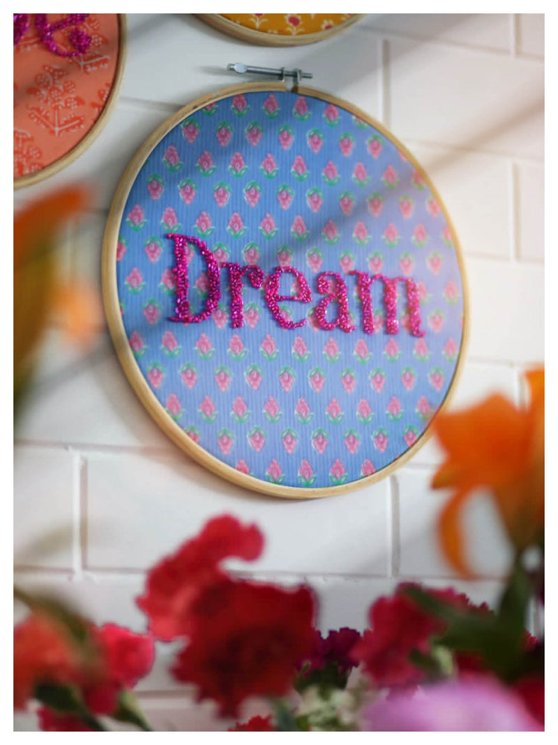 Embroidered Wall Art -  Dream