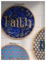 Embroidered Wall Art - Faith, Love, Hope