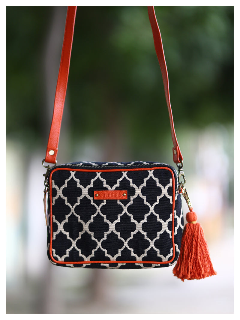 FEZ Cross Body Sling - Black & Orange