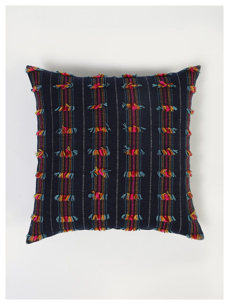 Orchard Fringe Cushion - Navy - Set of 2