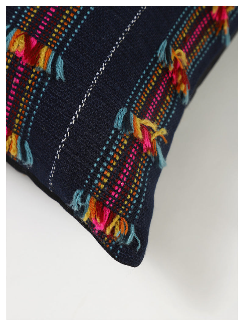 Orchard Fringe Cushion - Navy - Set of 2