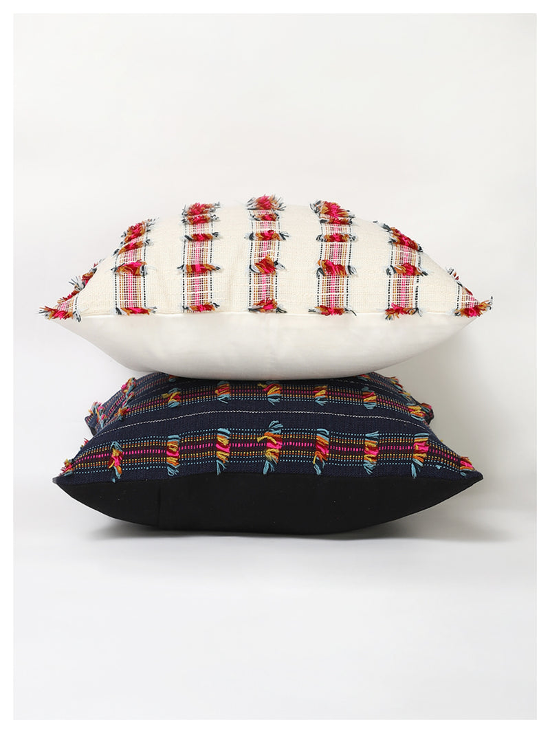 Orchard Fringe Cushion - White - Set of 2