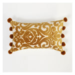 Gold Jacquard Lumbar Pillow