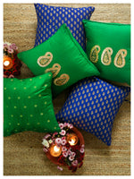 Diya Celebration Cushion - Green