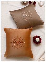 Full Moon Mirrored Cushion - Golden Beige