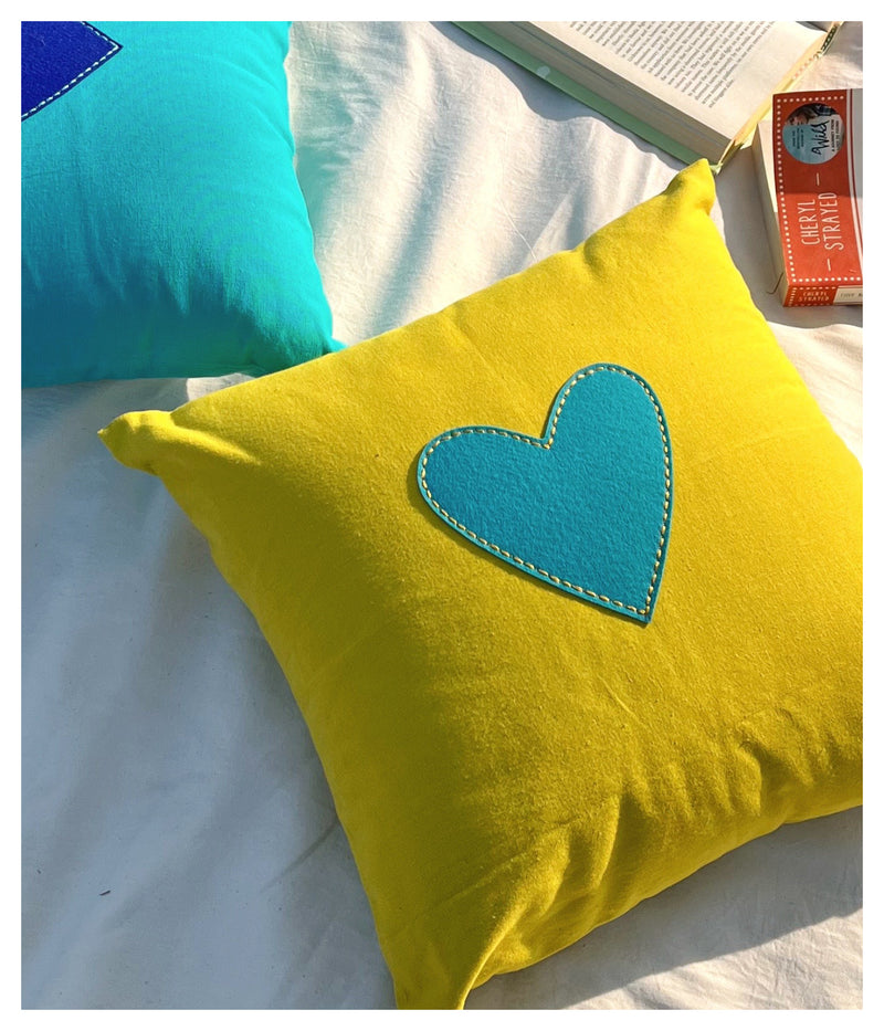 My Whole Heart Cushion - Lime