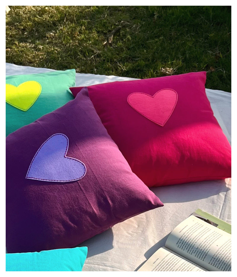 My Whole Heart Cushion - Purple