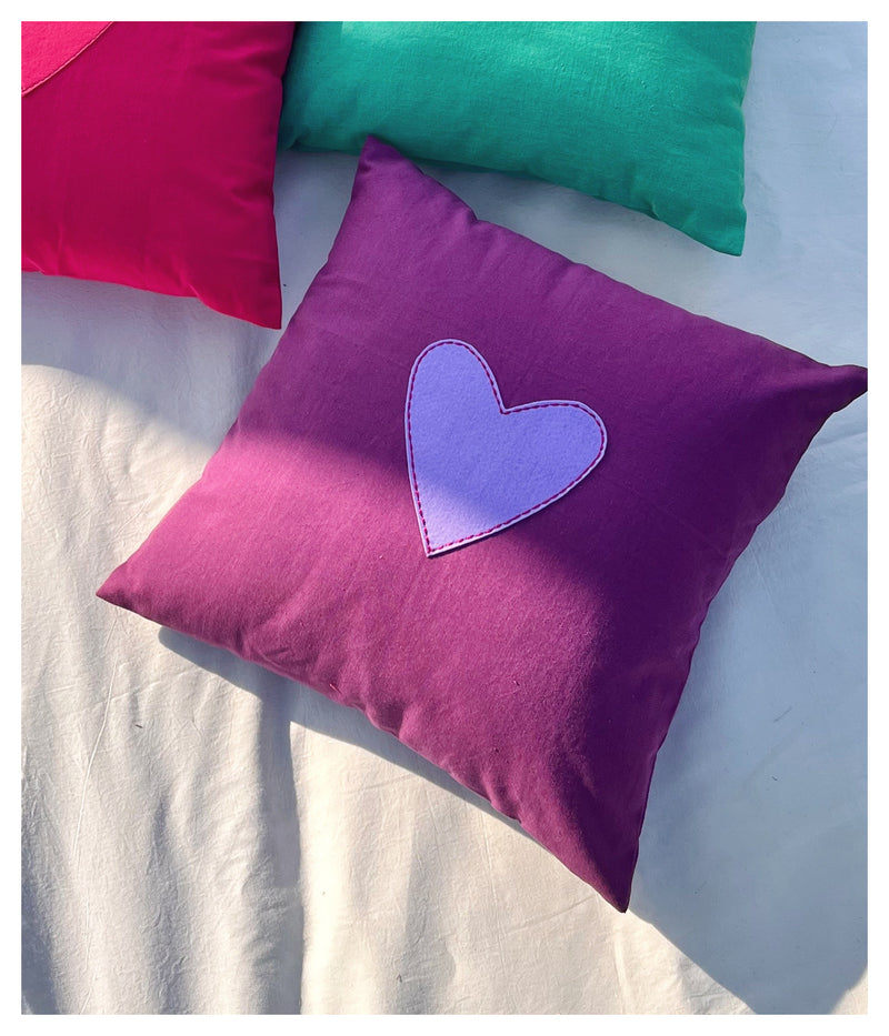 My Whole Heart Cushion - Purple