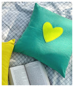 My Whole Heart Cushion - Sea Green