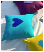 My Whole Heart Cushion - Turquoise