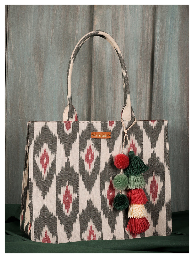 Good Things Tote - Sage Ikat