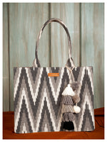 Good Things Tote - Grey Ikat