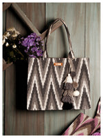 Good Things Tote - Grey Ikat