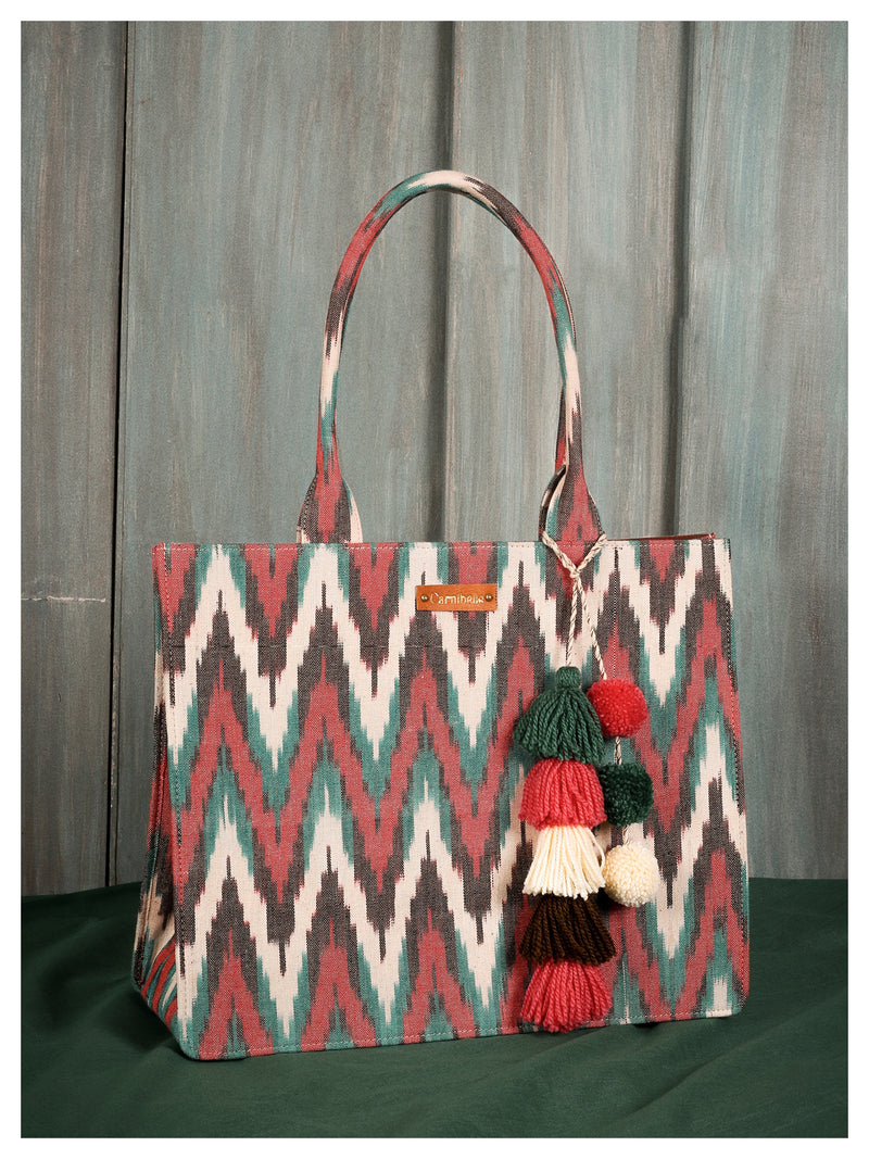 Good Things Tote - Pink Ikat