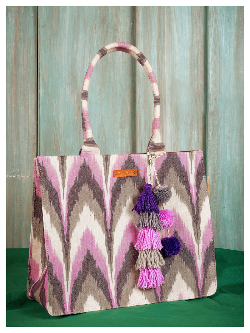 Good Things Tote - Lilac Ikat