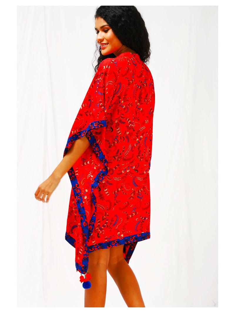 IRA Short Kaftan - Red