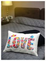 Vibrant Embroidery Love Cushion