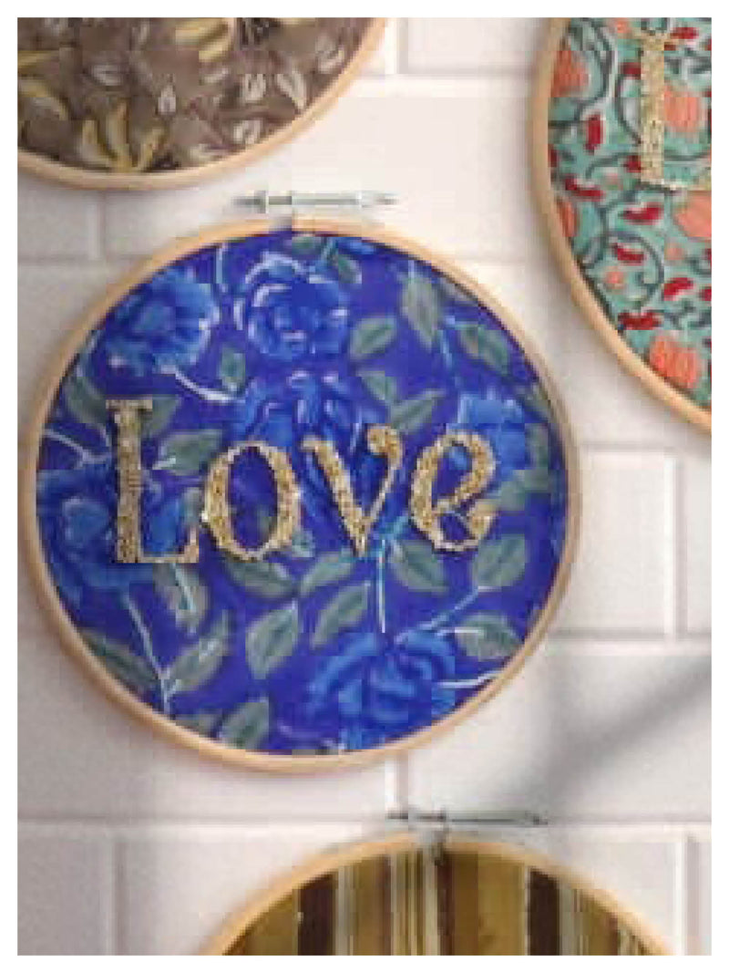 Embroidered Wall Art - Faith, Love, Hope