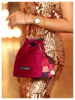 MINI PITAARA  Bucket Bag - Berry Pink