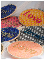 Embroidered Wall Art - Love, Hope, Dream