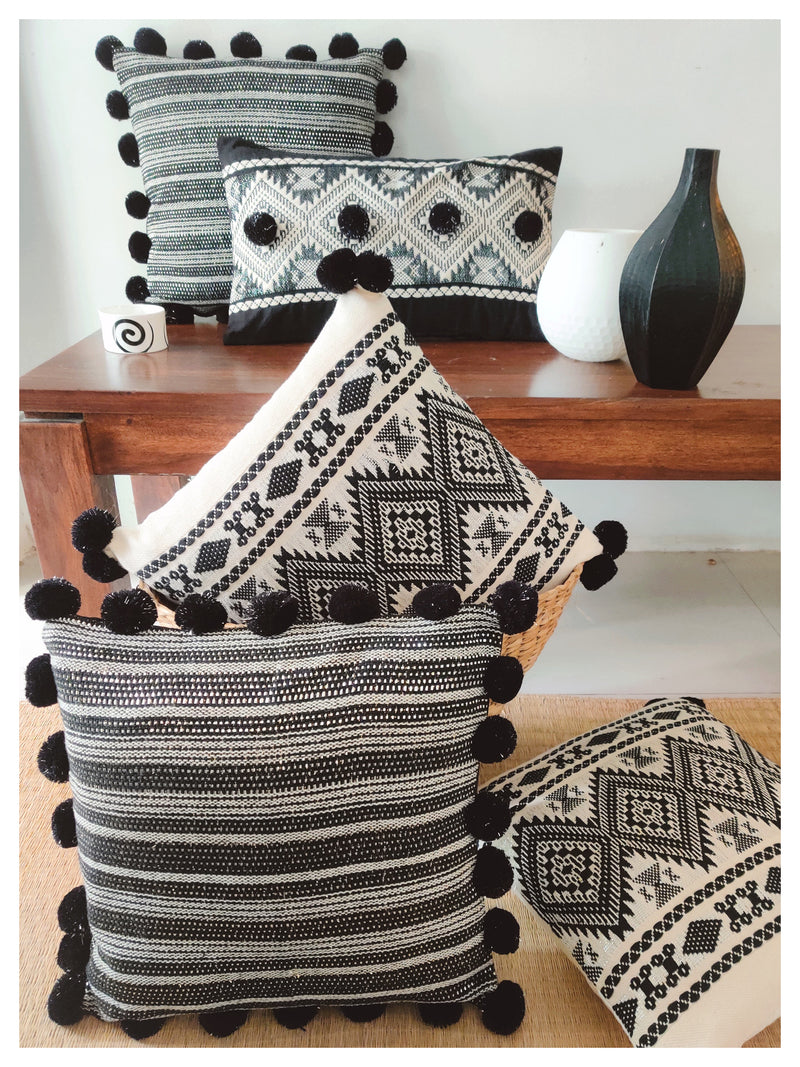 Monochrome Cushion Combo - Set of 5