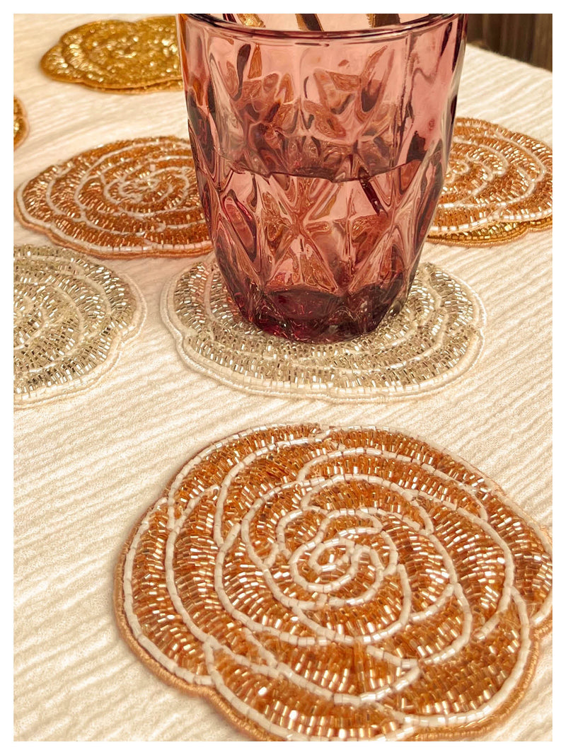 Rosette Coasters - Rose Gold