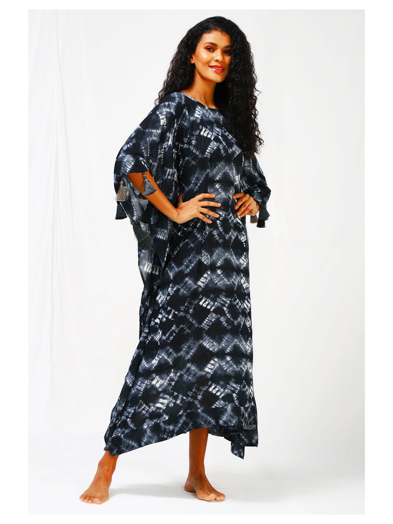 Stitch Of Sand - Kaftan  Dress - Charcoal