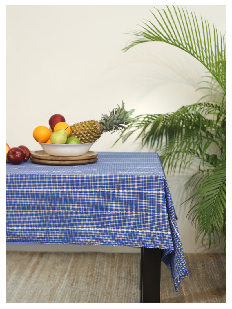 Blue Checkered Tablecloth