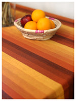 Rust Striped Tablecloth