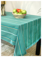 Teal Checkered Tablecloth