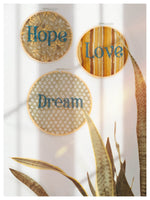 Wall Art - Love Hope Dream - Olive Grey