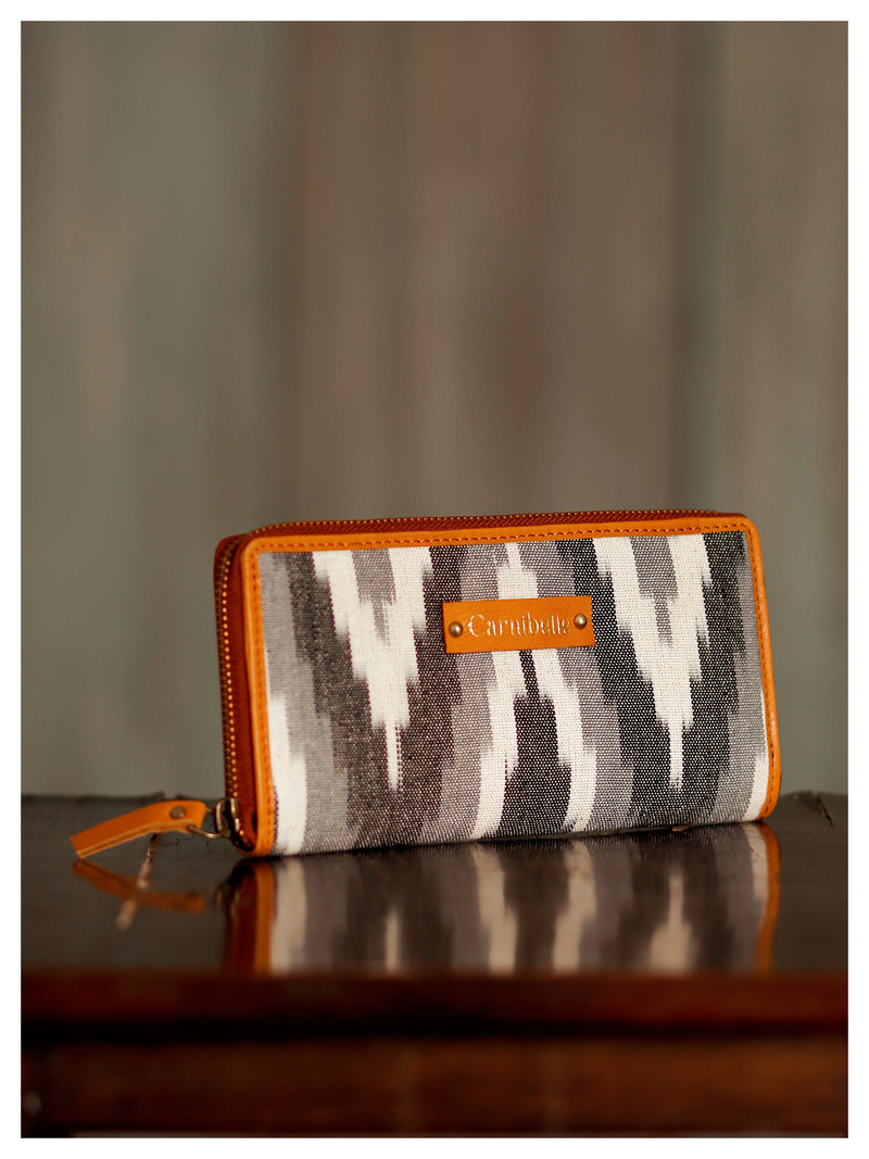 Black & Grey Ikat Combo - Set of 2 Wallets