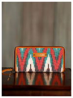 Pink & Green  Ikat Wallet