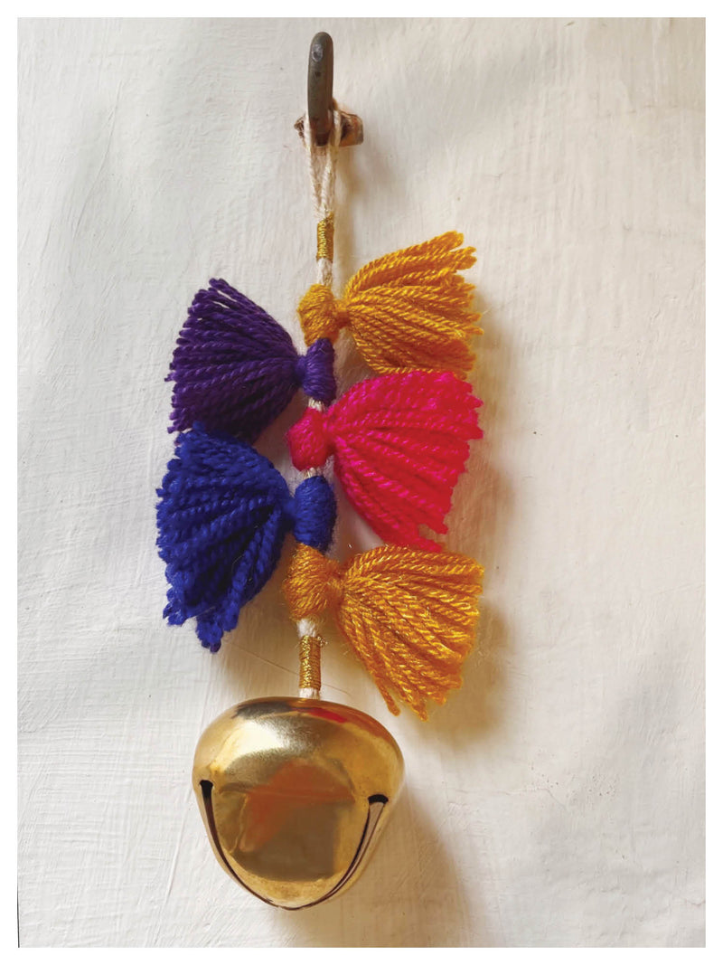 Decorative Hanging Bell - Set of 3 - Gulaal, Phaalsa, Henna